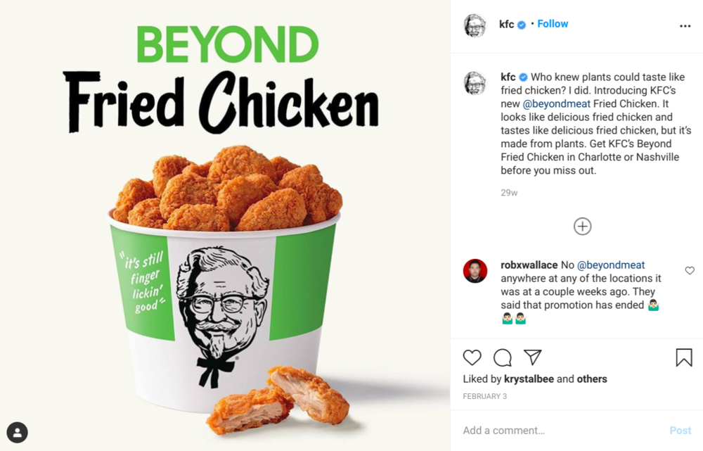 植物基产业 KFC Beyond Fried Chicken 图片