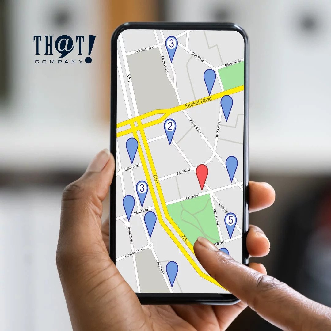 Location for Search | A Phone with Map on The Screen