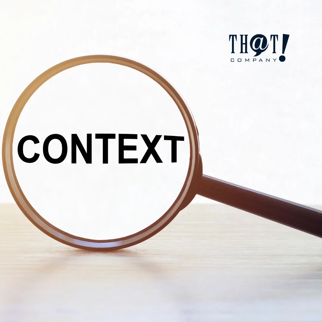 Understand the context | A Magnifying Glass Which Has A Context Word On It