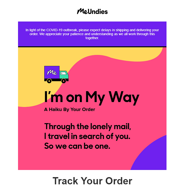 MeUndies-Beispiel – Tracking-E-Mail