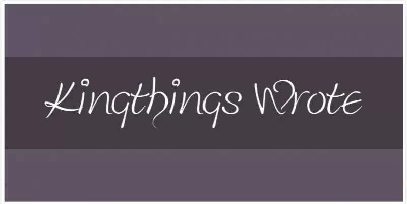 Kingthings Menulis Font