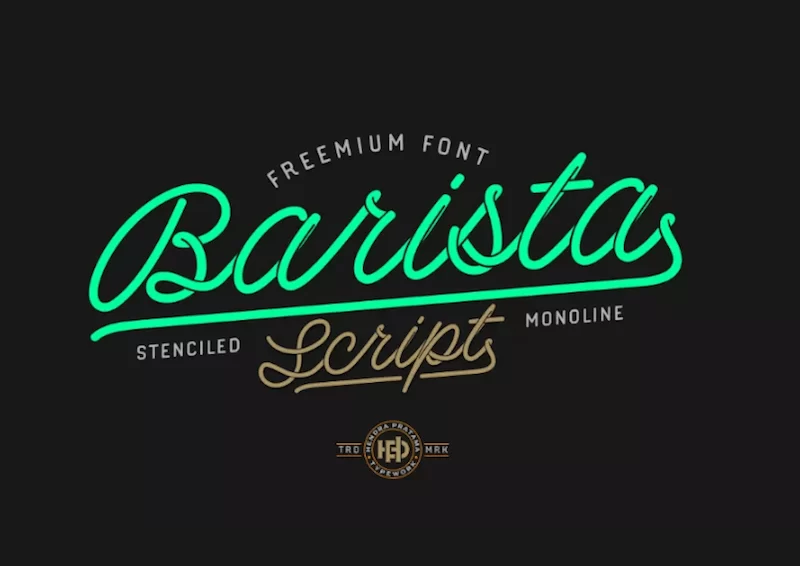 Carattere gratuito di Barista Script