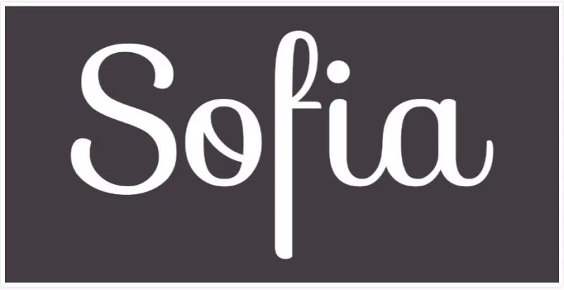 Font Skrip Sofia