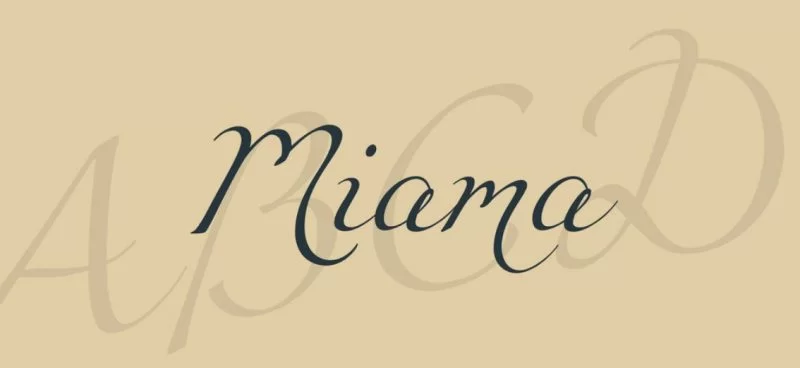 Font Skrip Miama