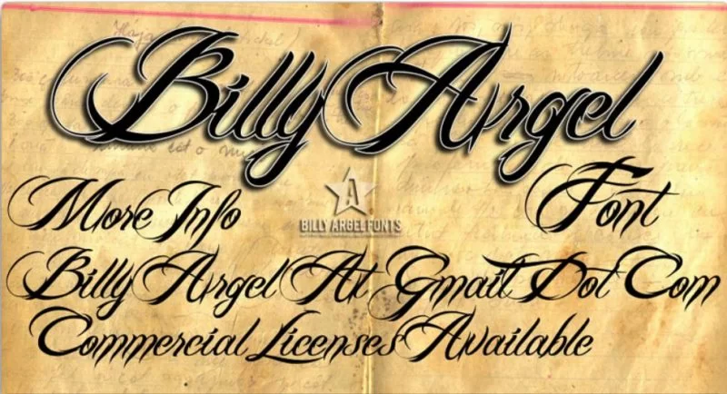 Billy Argel 字体