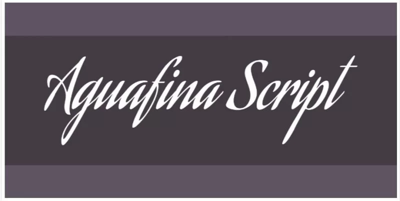 Aguafina 脚本字体