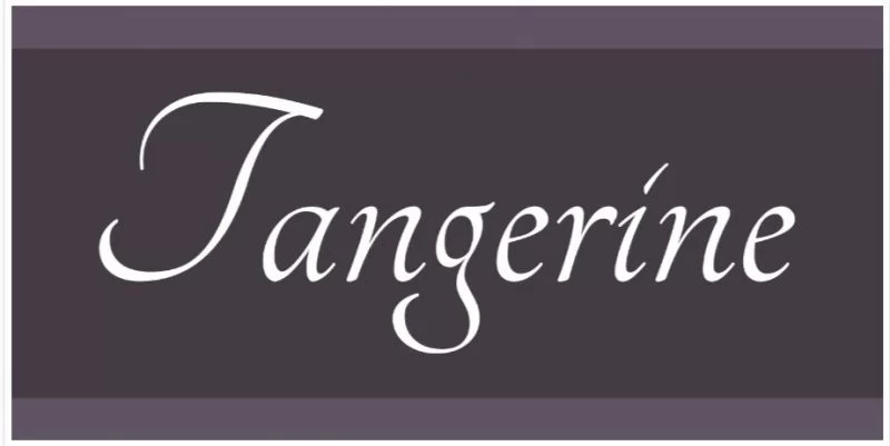 Font Skrip Tangerine