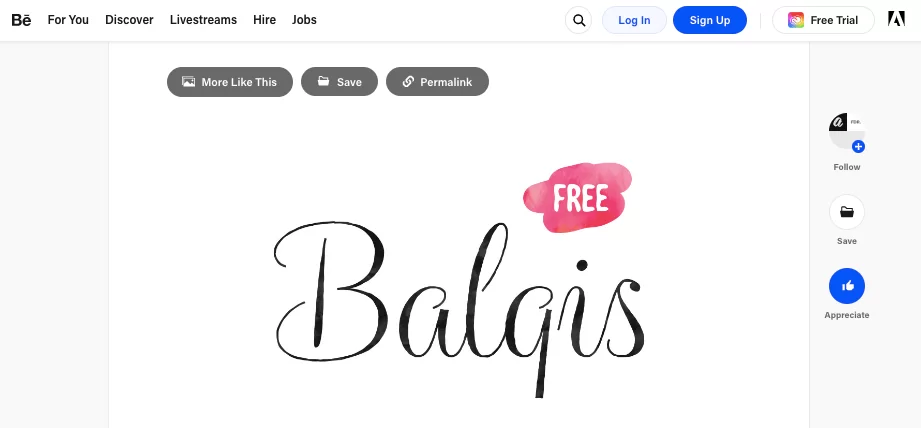 Font Bebas Balqis