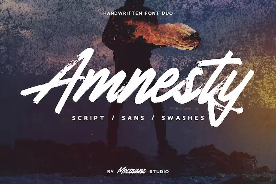 Amnesty - Handschriftliches Font-Duo