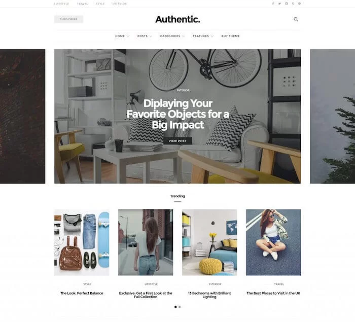 Authentisches Lifestyle-Blog-WordPress-Theme