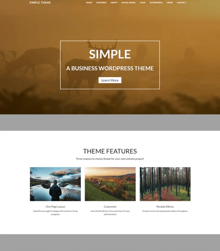 Einfaches WordPress-Theme