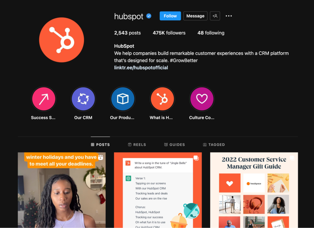 Couvertures phares de l'histoire de hubspot ig