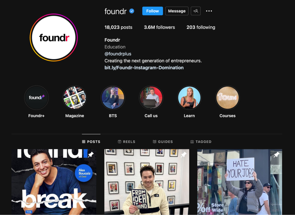 foundr ig 故事亮点封面