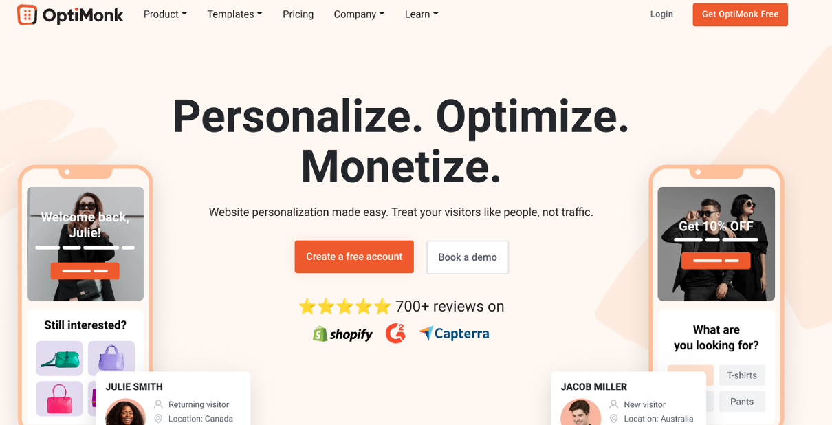 lead generation tool optimonk - Landing Page Optimization: 10 Tips to Skyrocket Your Conversion Rate