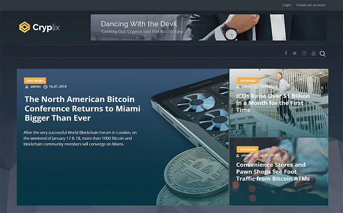 Cryplix - Tema WordPress Blog Bitcoin