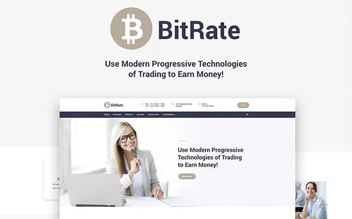 BitRate - Motyw Bitcoin WordPress