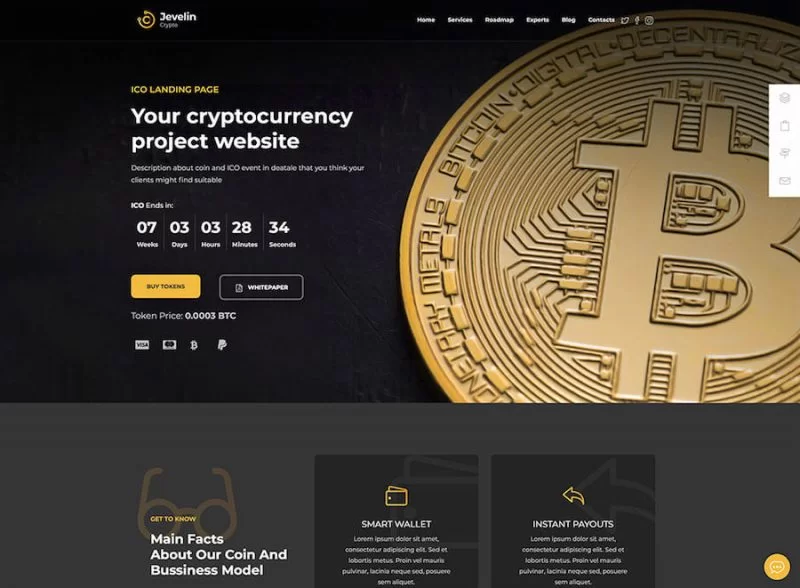 jevelin-cryptocurrency-situs-templat-wordpress-terbaik