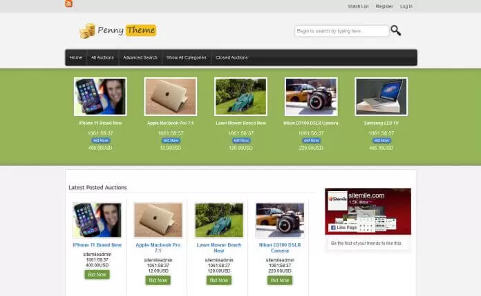 WordPress-Penny-Auction-主题