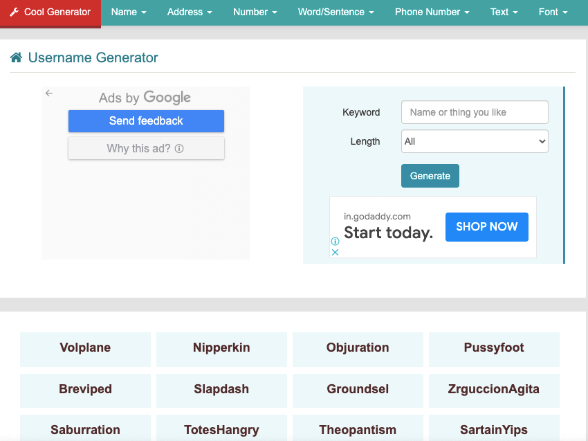 Cool-Username-Generator
