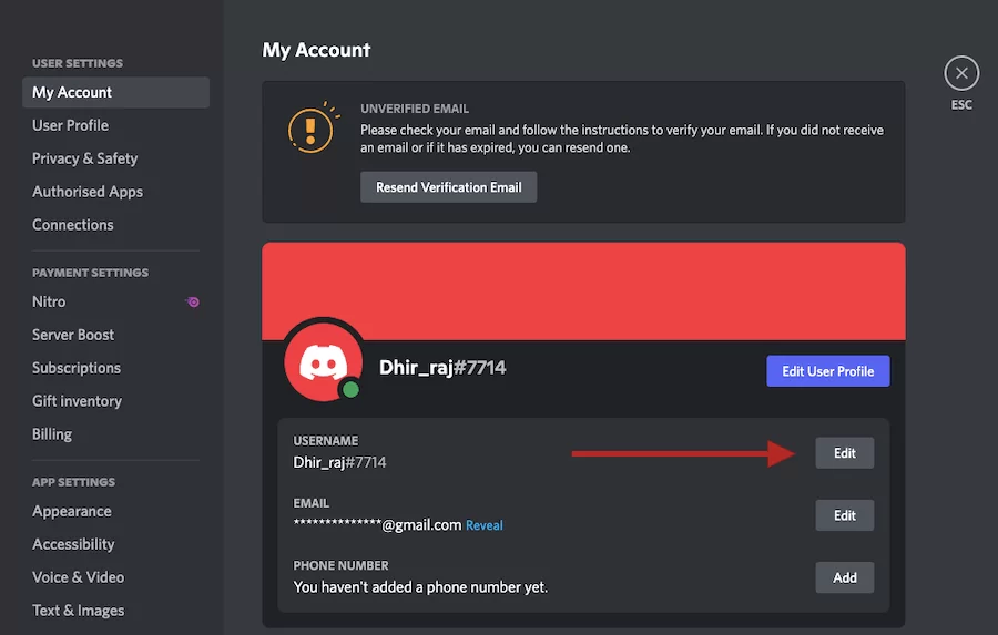 Discord-имя пользователя