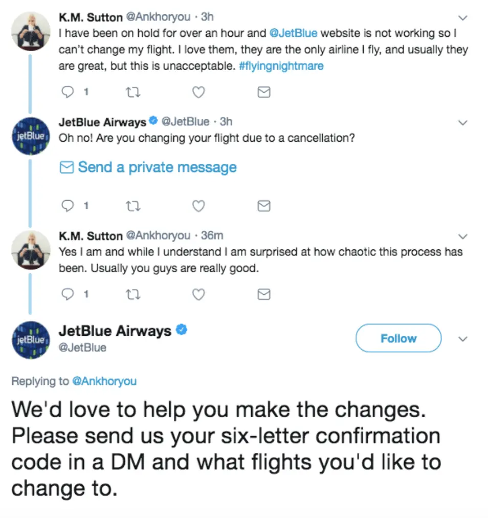 Служба поддержки клиентов Jetblue Airways