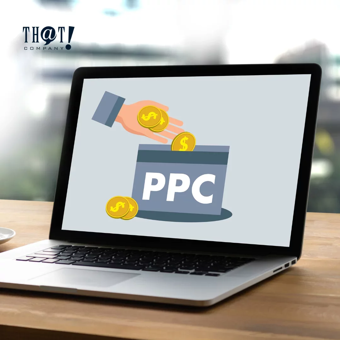 PPC | A Laptop With PPC And Money On The Screen