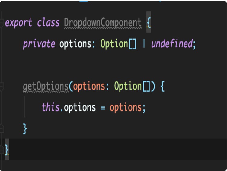 Código datilografado angular