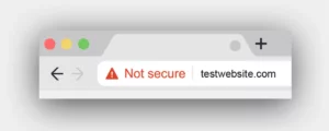 imagen de un navegador que muestra una URL usando un protocolo http menos seguro