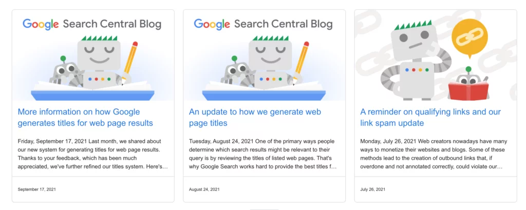 Blog de Google Search Central