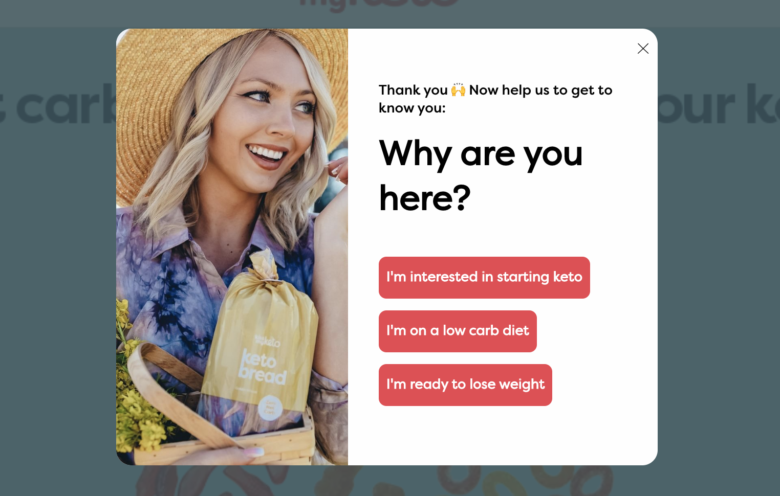 kiss my keto popup thank you - 3 Ways to Segment Your Email List: Ranked from Worst to Best