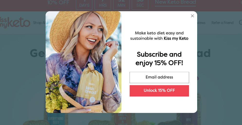 kiss my keto popup 2 - 3 Ways to Segment Your Email List: Ranked from Worst to Best