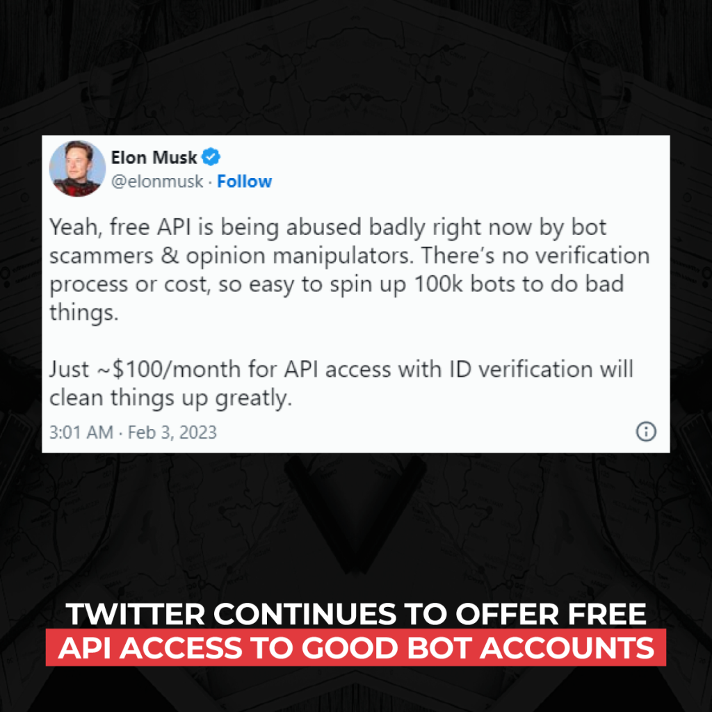 twitter-continues-to-offer-free-api-การเข้าถึงบัญชีบอทที่ดี