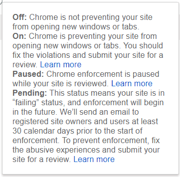 Chrome 拦截执法截图