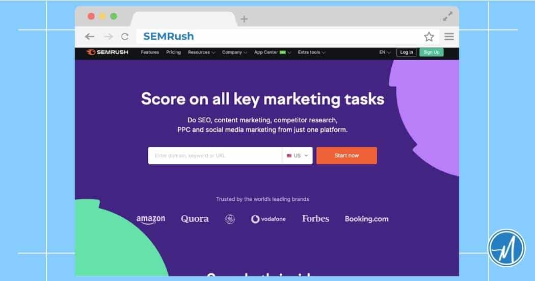 Ferramenta AI SEO nº 5 - SEMRush para rastreamento de classificação e construção de backlinks