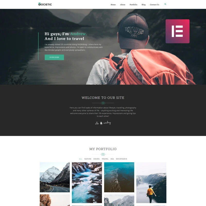 Societic - Lifestyle Blog Multifunctional Modern Elementor WordPress Theme