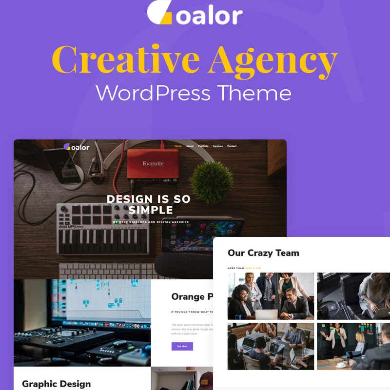 Goalor - Agenție Creative Multifunctional Modern Elementor WordPress Theme