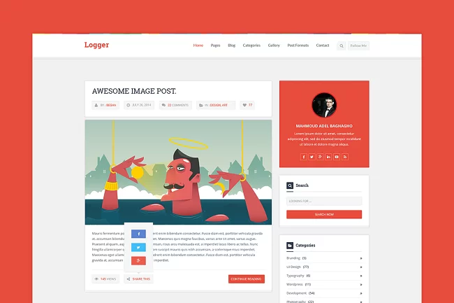 20-Logger-Flat-Blog-PSD-Vorlage