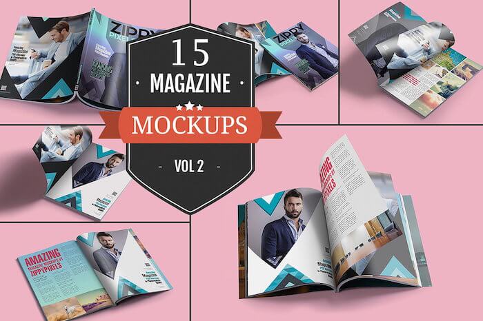 Fantastische PSD-Mockups für Zeitschriften