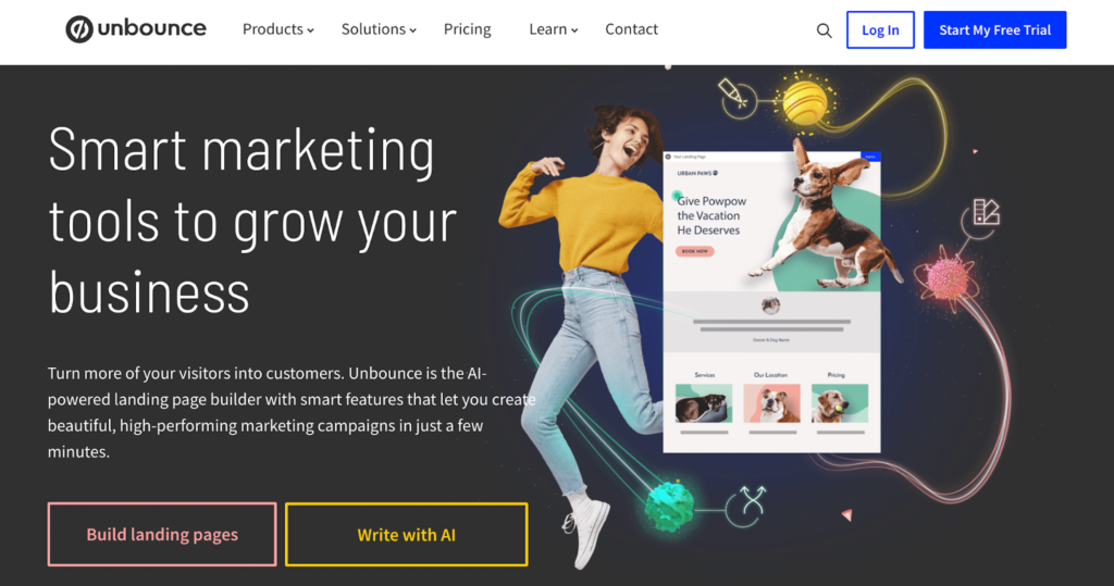 Landing Page da Unbounce