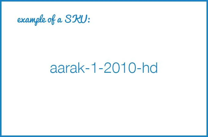 显示“aarak-1-2010-hd”的 SKU 编号示例