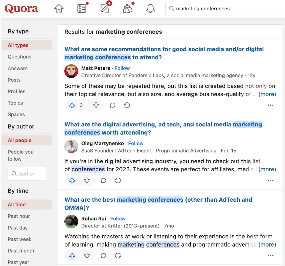 Tangkapan layar Quora