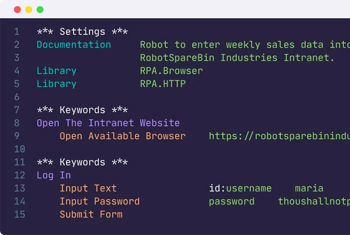 Robocorp software de automação de processos robóticos