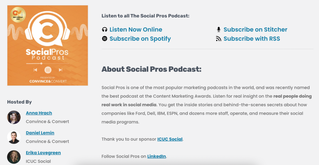 Podcast dei professionisti dei social con Jay Baer e Adam Brown