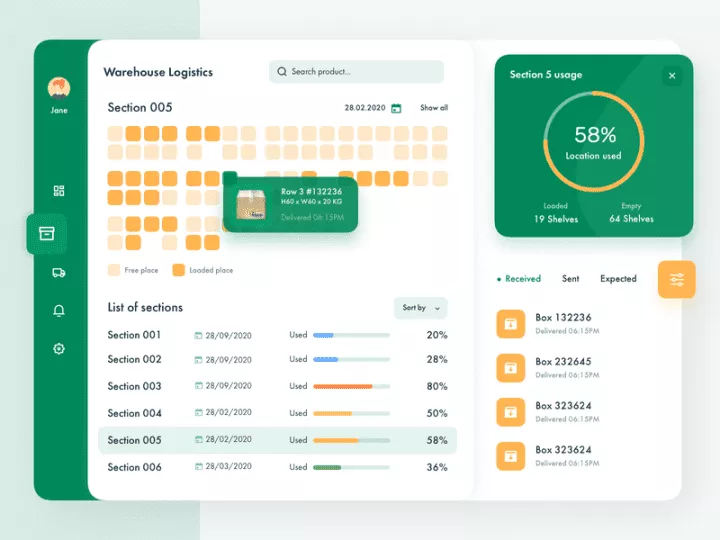 applications de gestion d'entrepôt