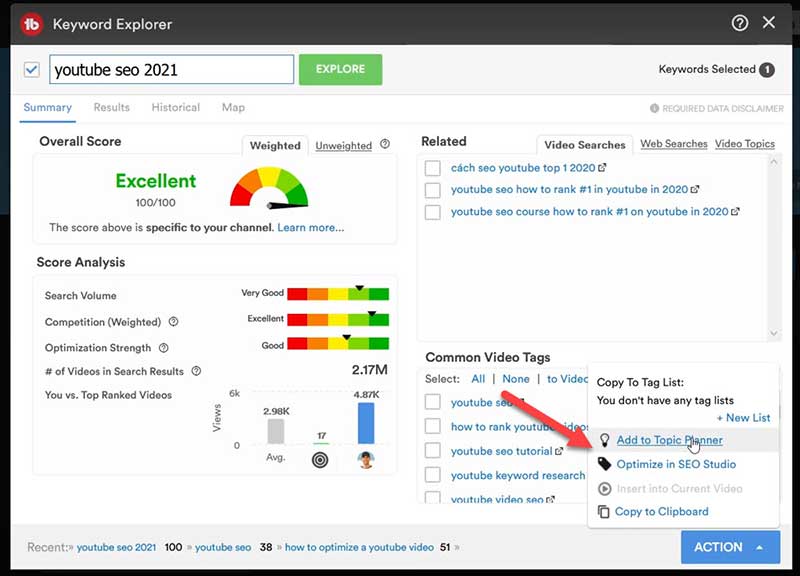 Utilisez TubeBuddy pour optimiser votre vidéo