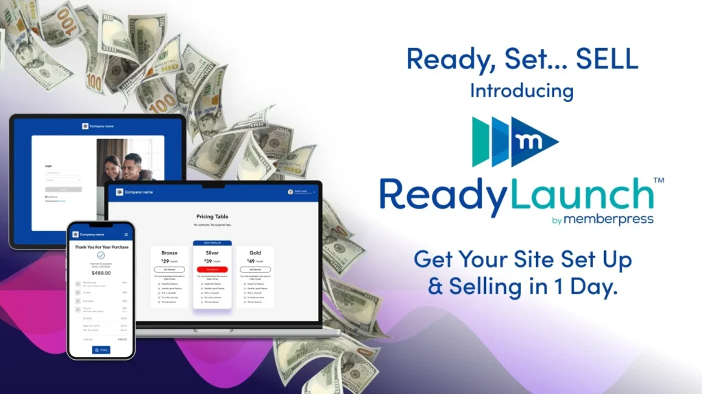 ReadyLaunch start selling courses in under a day