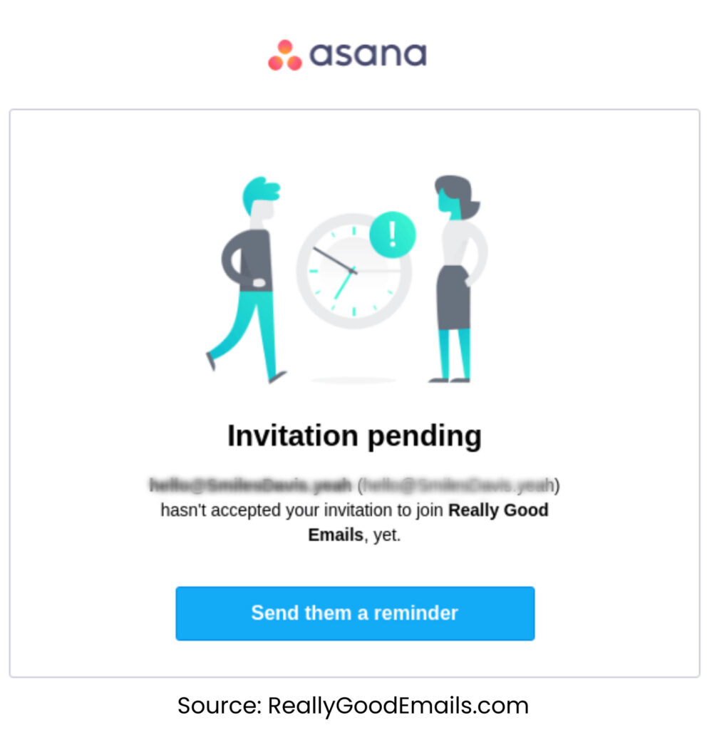 Asana リマインダーメールの招待