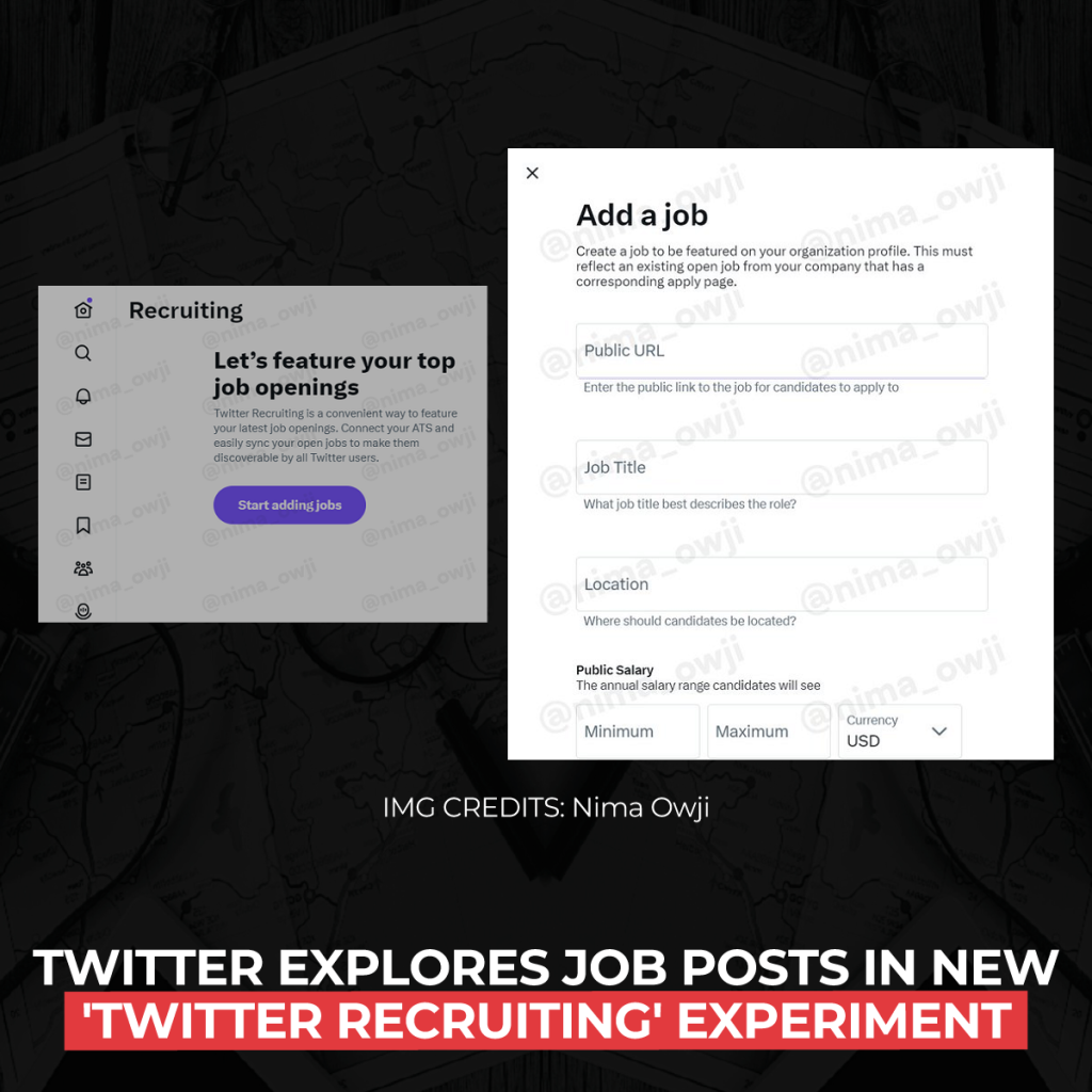 twitter-experiment de recrutare