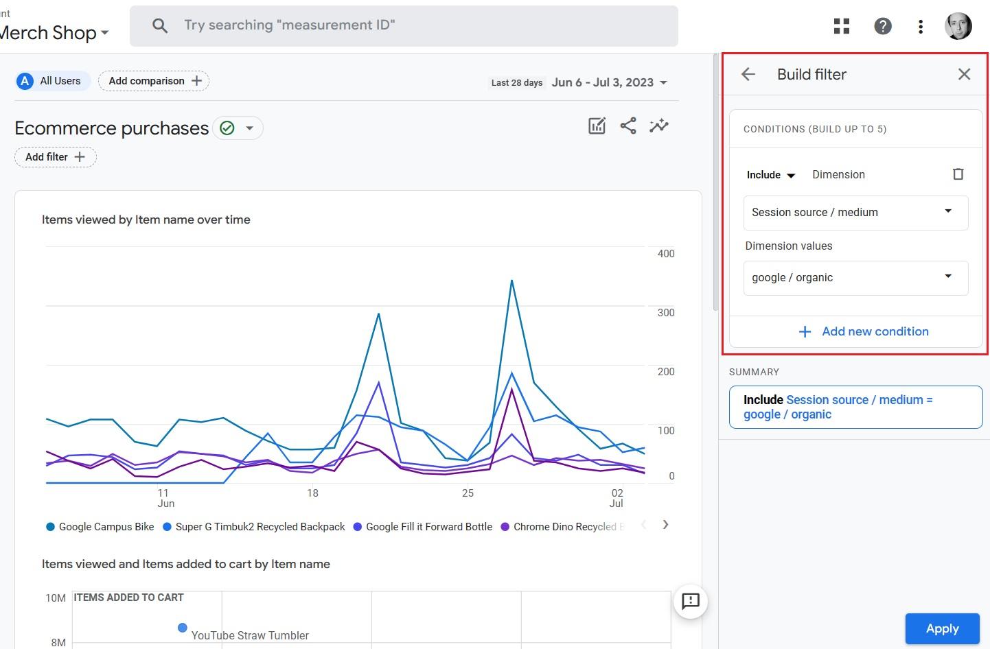 Google Analyticsのeコマースレポートにディメンションを追加する