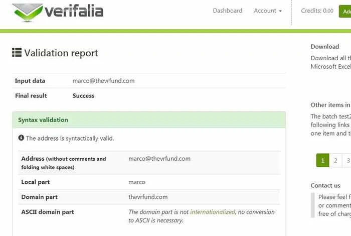 verificador de e-mail em massa verifalia online grátis